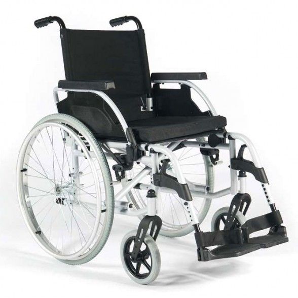 SILLA DE RUEDAS DE ACERO DE 41 CM GRIS MARTILLADO BREEAZY MOD. UNIX SU067000-005D