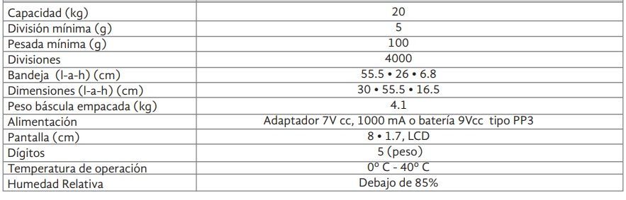 BASCULA NEONATAL ELECTRONICA PEN-20I TECNOCOR