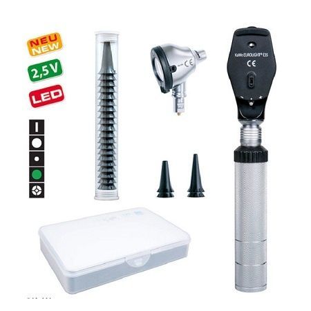 Set Eurolight LED PRO-SET F.o.30 LED Estandar E35 Led(ue) 2.5V Cabezal de Otoscopio y Oftalmoscopio Mango Mediano C 02.15008.003 Kawe 1 Set EUROLIGHT LED PRO-SET F.O.30 LED estandar E35 LED(UE) 2.5V Cabezal de Otoscopio y Oftalmoscopio Mango mediano C 02.15008.003 KaWe