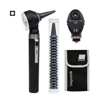 Set PICCOLIGHT F.O. E50 2.5V Otoscopio y Oftalmoscopio Negro 02.33001.021 KaWe