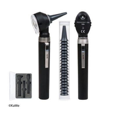 SET PICCOLIGHT F.O. E56(UE) 2.5V OTOSCOPIO Y OFTALMOSCOPIO NEGRO  02.33404.022 KAWE