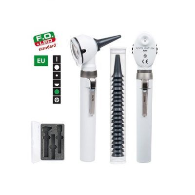 SET PICCOLIGHT F.O. LED E56(UE) 2.5V OTOSCOPIO Y OFTALMOSCOPIO 2 MANGOS GRIS 02.35404.262 KAWE
