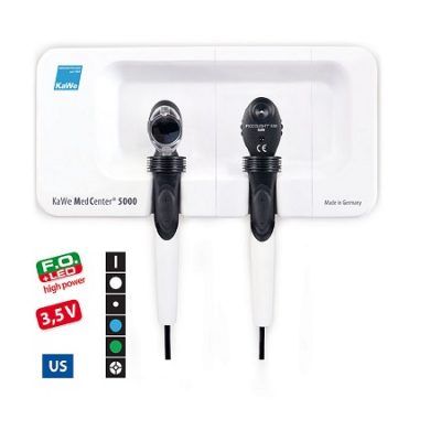 SET DE DIAGNOSTICO MEDCENTER 5000 DE PARED CON OTOSCOPIO F.O. LED  OFTALMOSCOPIO E56 (USA)  02.85020.002 KAWE