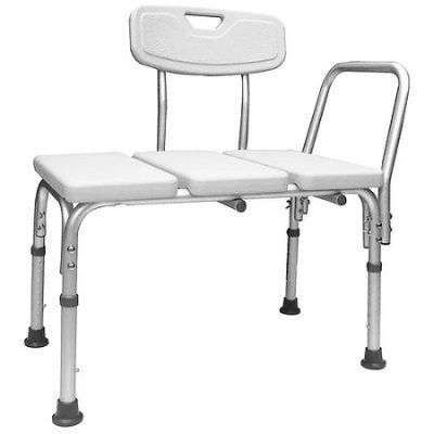BANCO DUCHA ALUMINIO PLASTICO BLANCO AJUSTABLE 110 KG 799L MEDICAL STORE