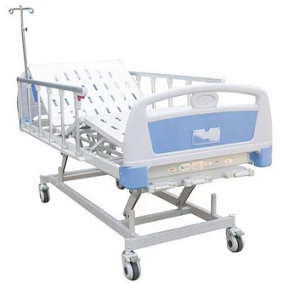 CAMA MANUAL HOSPITALARIA MECÁNICA 3 MANIVELAS BARANDALES 4 FRENOS KY303S-32 STORE