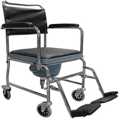 COMODO ACERO CROMADO VINIL PLEGABLE 4 RUEDAS KY692 MEDICAL STORE