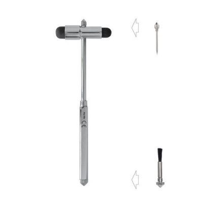 MARTILLO DE REFLEJO NEUROLOGICOS BUCK MANGO METALICO CON PINCEL Y AGUJA 07.45130.001 KAWE