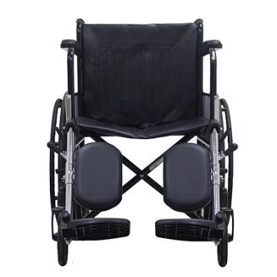SILLA DE RUEDAS ELEVAPIERNAS ACERO NEGRO TAPIZ VINIL  SOPORTA 110 KG MS972 MEDICAL STORE