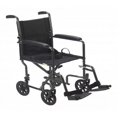 SILLA DE TRASLADO ACERO MARMOLEADO TAPIZ LONETA SOPORTA 110 KG  AE-610M MEDICAL STORE