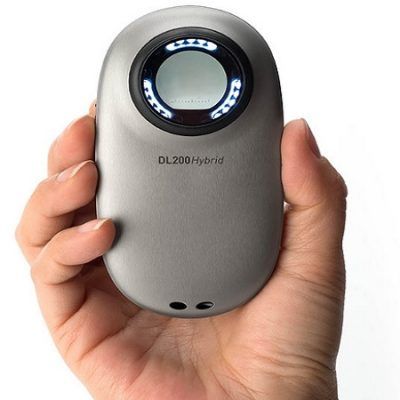 DERMATOSCOPIO FOTOMICROSCOPIO EPILUMINISCENTE 21 LEDS HYBRID DL200 DERMLITE