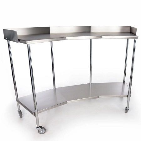Mesa Riñon con Entrepaño Tubular Cromada Ciiasa Msrntce 1 MESA RIÑON CON ENTREPAÑO TUBULAR CROMADA CIIASA MSRNTCE