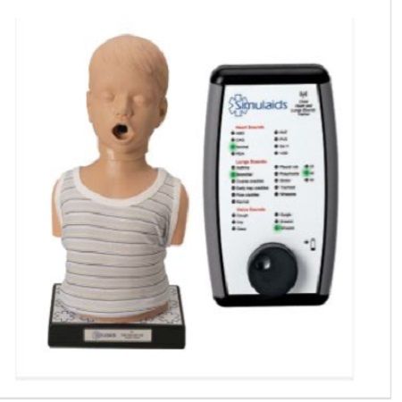 MANIQUI ENTRENADOR DE SONIDOS CARDIACOS Y PULMONARES INFANTILES 101020 NASCO