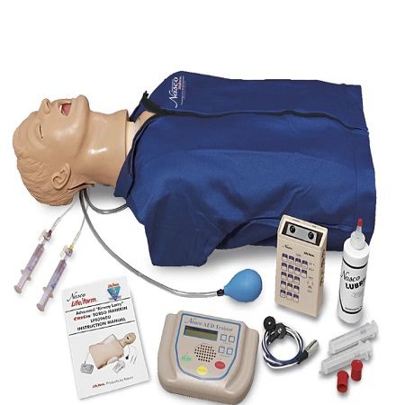 MANIQUI TORSO ADVANCED AIRWAY LARRY CON FUNCIONES DE DESFIBRILACION SIMULACION DE ECG Y ENTRENAMIENTO CON DEA LF03969 NASCO
