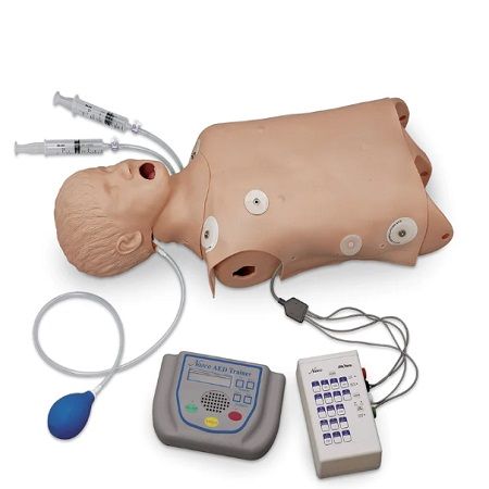 MANIQUI TORSO DE GESTION AVANZADA DE LAS VIAS RESPIRATORIAS INFANTILES LIFE FORM CON DESFIBRILACION ECG Y DEA LF03764