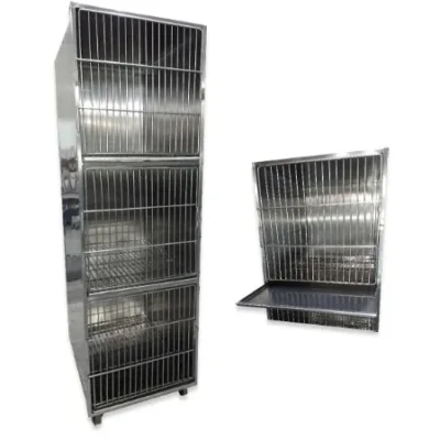 JAULA VERTICAL MD INOXIDABLE T430 CON RODAJA MC-JAVMDI MOEC