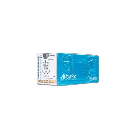 Catgut Cromico 1 75cm 1/2 Ahus. 37mm Gruesa AMT-G3718-75 ATRAMAT