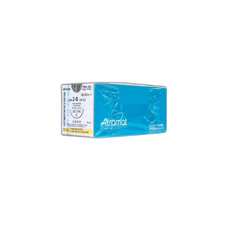 Catgut Simple 2-0 75cm 1/2 Ahus. 37mm Gruesa AMT-G3722-75 ATRAMAT