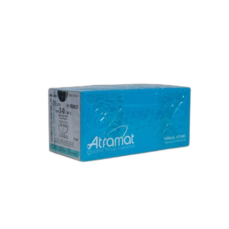 Seda Negra 2-0 75cm 1/2 Ahus. 26mm AMT-R2632 ATRAMAT