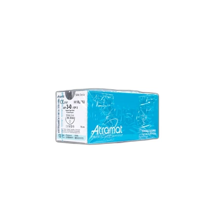 Seda Negra 3-0 75cm 1/2 Ahus. 26mm AMT-R2633 ATRAMAT