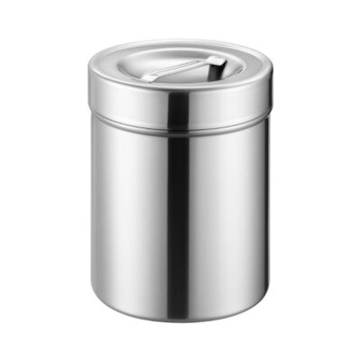 Recipiente de acero inoxidable con tapa para algodón 200ml  MNT-0399 MAGNATE