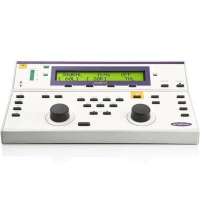 Audiómetro de diagnóstico avanzado de dos canales vía aérea y ósea con audiometría verbal campo libre enmascaramiento ABLB, Stenger y SISI AVX-270 Amplivox