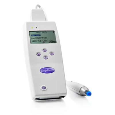 Timpanómetro de diagnóstico portátil para oído medio y reflejos ipsilaterales y contralaterales con tono de sonda de 1000 Hz para evaluación neonatal Otowave AVX-202H Amplivox